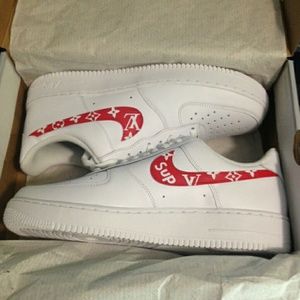 Men's Nike LV Supreme Air Force 1 Shoes Size 11.5